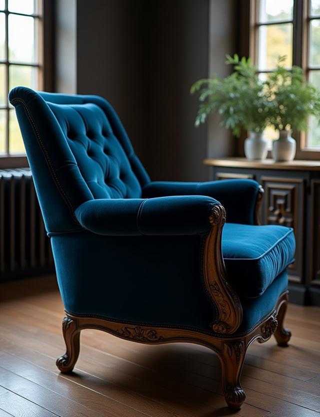 Close up of luxury bespoke chair design